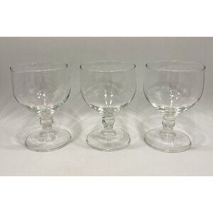 3 Vintage Beer Glasses Rummer 16oz Georgian Goblet Stemmed Baluster Cocktail